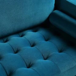 Henrietta Large 3-Seater Sofa, Teal Velvet 25 Henrietta Large 3-Seater Sofa, Teal Velvet -Daals Store BOSF 9680 TEAL VEL 3ST detail2