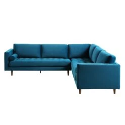 Henrietta 5+Seater Corner Sofa, Teal Velvet -Daals Store BOSF 9680 TEAL VEL CORNER SET WB2