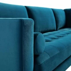 Henrietta 5+Seater Corner Sofa, Teal Velvet -Daals Store BOSF 9680 TEAL VEL CORNER SET detail2