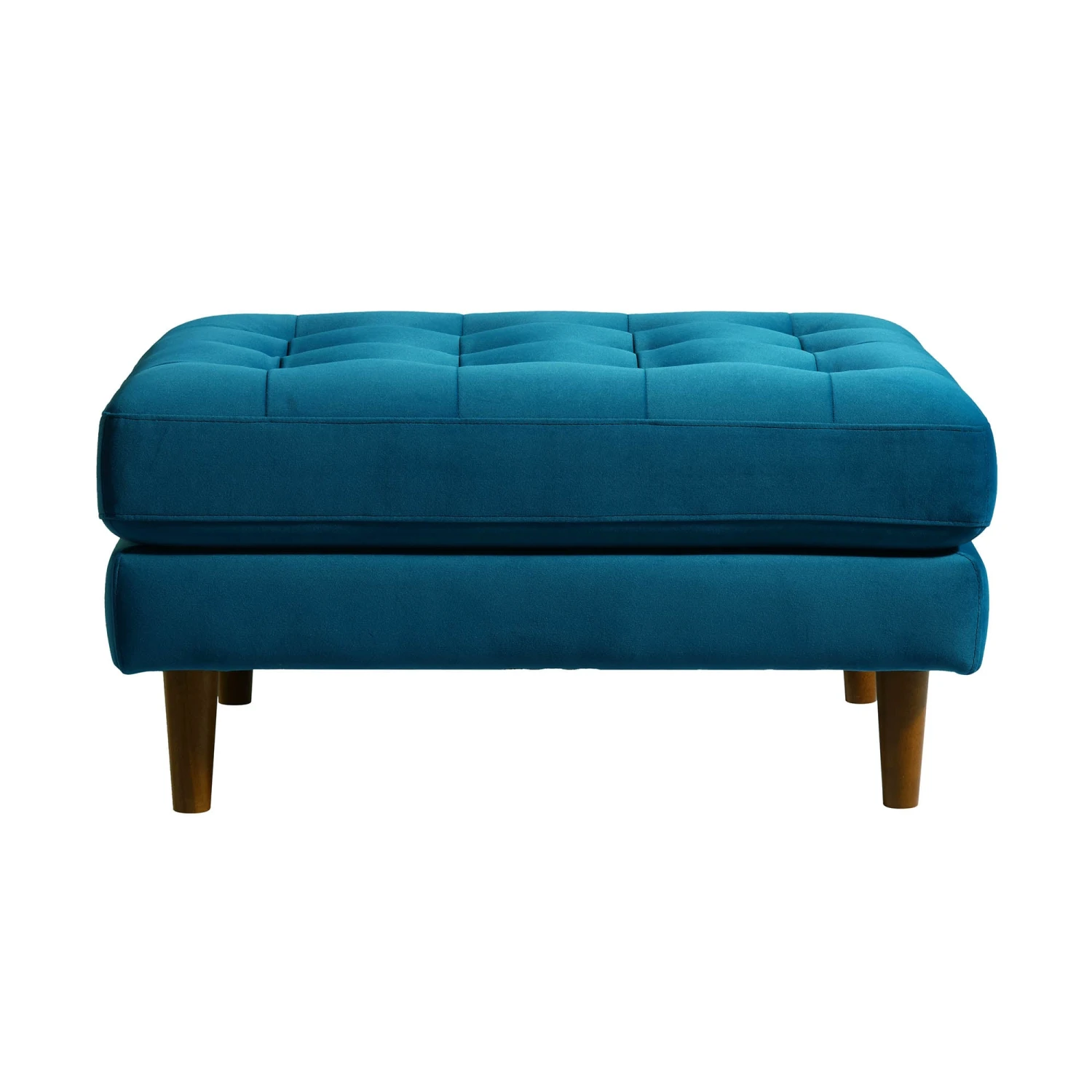 Henrietta Ottoman, Teal Velvet 4 Henrietta Ottoman, Teal Velvet - Image 4