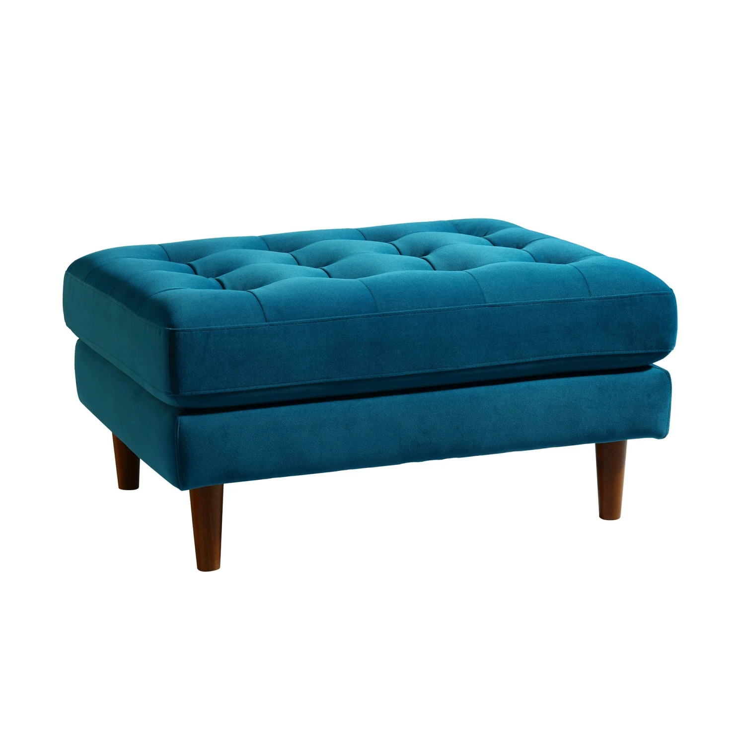 Henrietta Ottoman, Teal Velvet 5 Henrietta Ottoman, Teal Velvet - Image 5