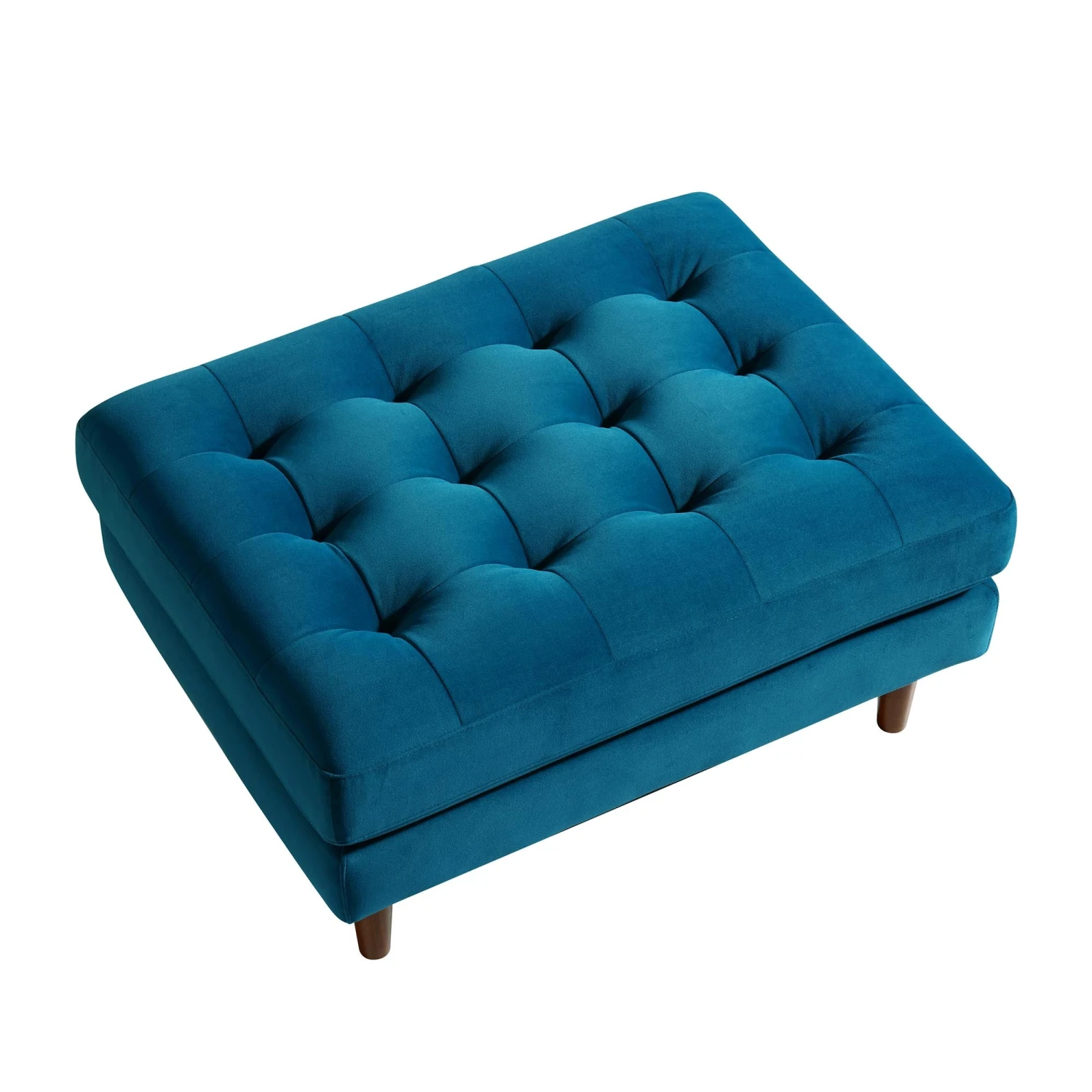 Henrietta Ottoman, Teal Velvet 7 Henrietta Ottoman, Teal Velvet - Image 7
