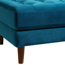 Henrietta Ottoman, Teal Velvet 15 Henrietta Ottoman, Teal Velvet -Daals Store BOSF 9680 TEAL VEL STOOL detail1