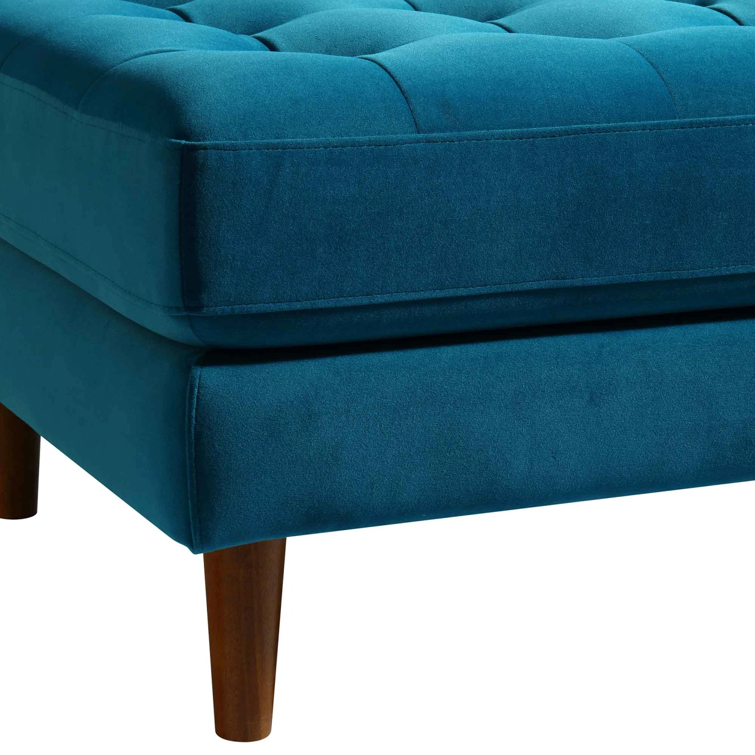 Henrietta Ottoman, Teal Velvet 8 Henrietta Ottoman, Teal Velvet - Image 8