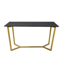 SIERRE 6 Seater Dark Oak Dining Table β Industrial Gold Geometric Metal Legs 13 SIERRE 6 Seater Dark Oak Dining Table β Industrial Gold Geometric Metal Legs -Daals Store BSD 001 DARKOAK WB3