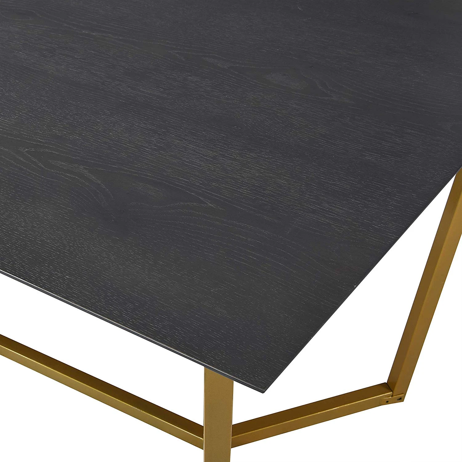 SIERRE 6 Seater Dark Oak Dining Table β Industrial Gold Geometric Metal Legs 7 SIERRE 6 Seater Dark Oak Dining Table β Industrial Gold Geometric Metal Legs - Image 7