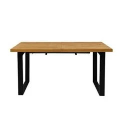 BERN Oak Extending Dining Table - 6 to 8 Seater Industrial Wood Table with Black Metal Legs 23 BERN Oak Extending Dining Table - 6 to 8 Seater Industrial Wood Table with Black Metal Legs -Daals Store BSD 002 OAK WB2