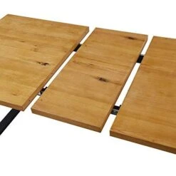 BERN Oak Extending Dining Table - 6 to 8 Seater Industrial Wood Table with Black Metal Legs 25 BERN Oak Extending Dining Table - 6 to 8 Seater Industrial Wood Table with Black Metal Legs -Daals Store BSD 002 OAK detail1