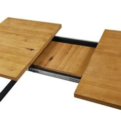 BERN Oak Extending Dining Table - 6 to 8 Seater Industrial Wood Table with Black Metal Legs 26 BERN Oak Extending Dining Table - 6 to 8 Seater Industrial Wood Table with Black Metal Legs -Daals Store BSD 002 OAK detail2