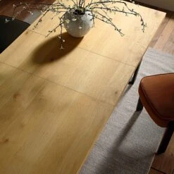 BERN Oak Extending Dining Table - 6 to 8 Seater Industrial Wood Table with Black Metal Legs 17 BERN Oak Extending Dining Table - 6 to 8 Seater Industrial Wood Table with Black Metal Legs -Daals Store BSD 002 OAK scene3