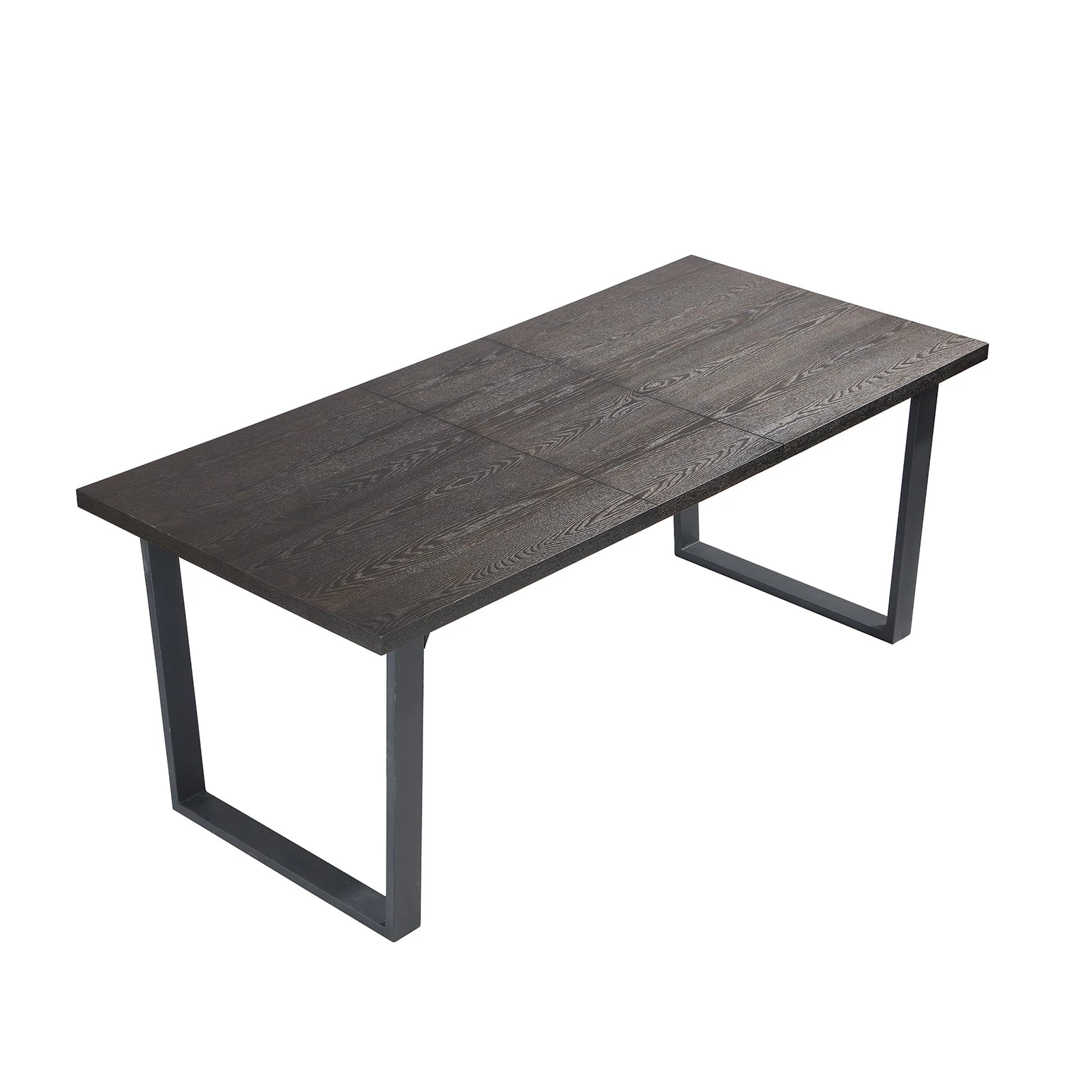 BERN 6-8 Seater Dark Oak Extending Dining Table With Metal Legs 6 BERN 6-8 Seater Dark Oak Extending Dining Table With Metal Legs - Image 6