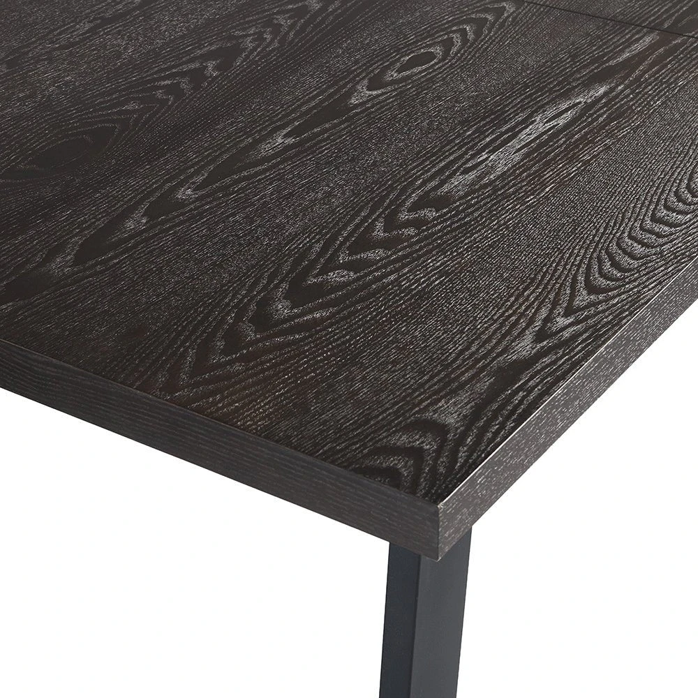 BERN 6-8 Seater Dark Oak Extending Dining Table With Metal Legs 12 BERN 6-8 Seater Dark Oak Extending Dining Table With Metal Legs - Image 12