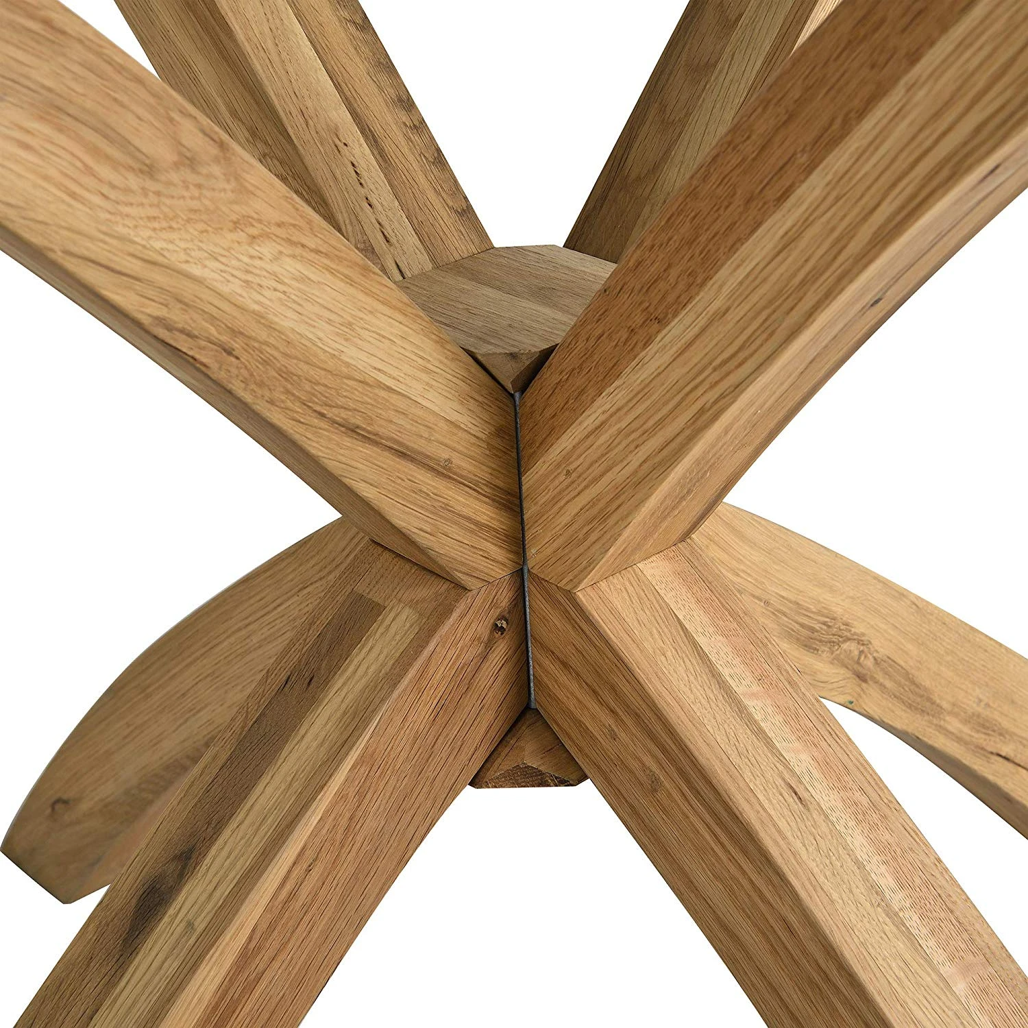 Lugano 110cm Round Glass Top Solid Oak Legs Dining Table 8 Lugano 110cm Round Glass Top Solid Oak Legs Dining Table - Image 8