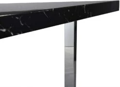 BIASCA 6-Seater High Gloss Marble Effect Dining Table With Silver Chrome Legs Black 17 BIASCA 6-Seater High Gloss Marble Effect Dining Table With Silver Chrome Legs Black -Daals Store BSD 006 BLACK detail3