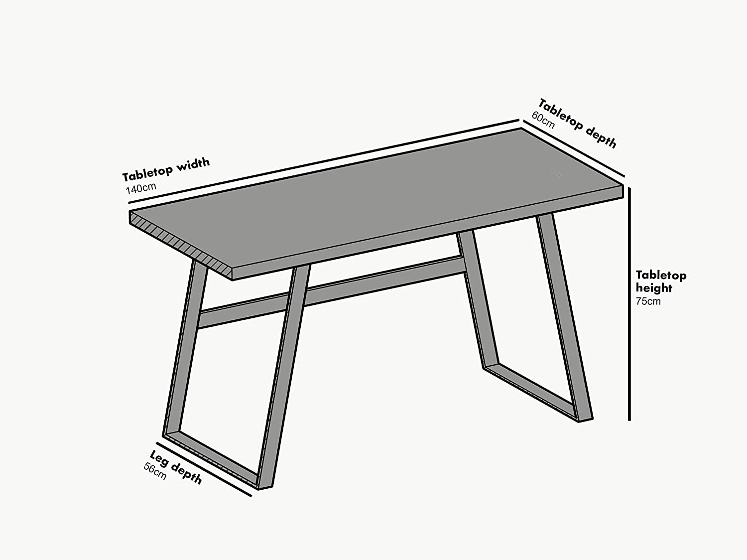 KLOTEN Oak Desk With Black Metal Legs 6 KLOTEN Oak Desk With Black Metal Legs - Image 6
