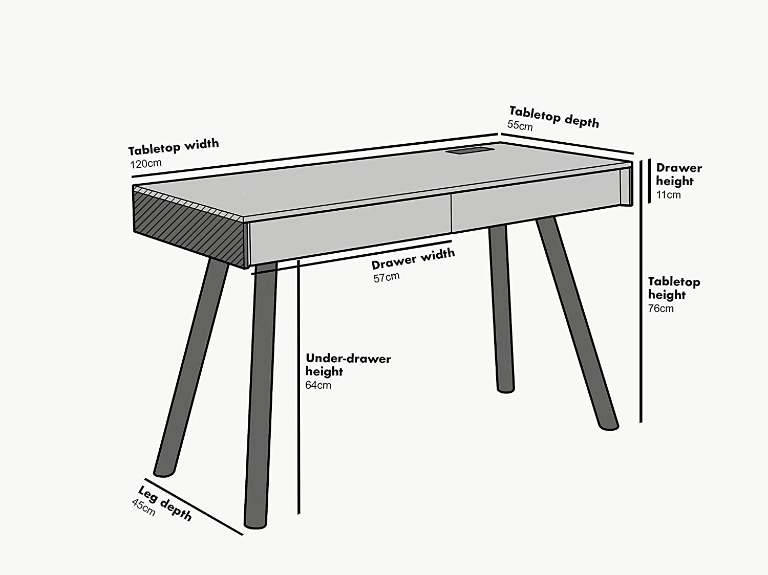 ZERMATT Smart Desk With Built-in Bluetooth/USB Speaker & Charger 5 ZERMATT Smart Desk With Built-in Bluetooth/USB Speaker & Charger - Image 5