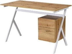 SION Desk With Drawer & Cupboard Oak -Daals Store BSD 013 OAK WB1