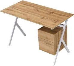 SION Desk With Drawer & Cupboard Oak -Daals Store BSD 013 OAK WB2