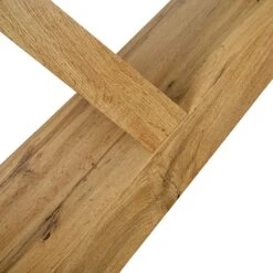 Orillia Oak Effect 160 Cm Dining Tablewith Clear Glass Top -Daals Store BSD 017 GLASS detail2