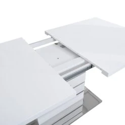 Hayne High Gloss White Extending Dining Table - 6 to 8 Seater Modern Pedestal Table 20 Hayne High Gloss White Extending Dining Table - 6 to 8 Seater Modern Pedestal Table -Daals Store BSD 019 detail3