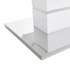 Hayne High Gloss White Extending Dining Table - 6 to 8 Seater Modern Pedestal Table 21 Hayne High Gloss White Extending Dining Table - 6 to 8 Seater Modern Pedestal Table -Daals Store BSD 019 detail4