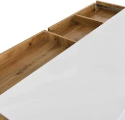 Yukon High Gloss White 2 In 1 Desk Or Sideboard With Extendable Top -Daals Store BSD 021 detail2