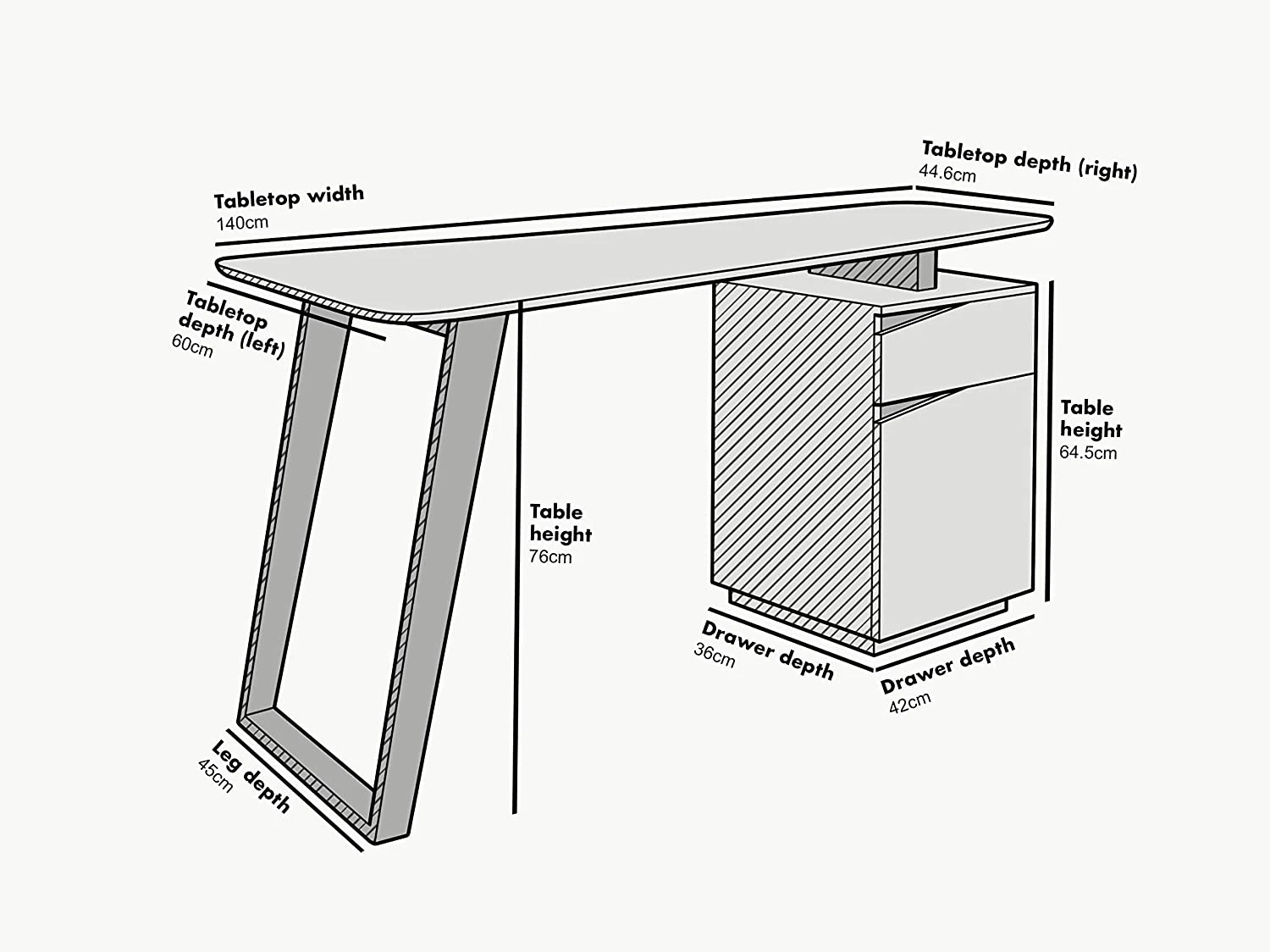 Soren Oak And White Desk With Cupboard 5 Soren Oak And White Desk With Cupboard - Image 5