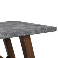 Lambeth 150cm Grey Concrete Effect Dining Table – Industrial Country Style 6-Seater with Pine Legs -Daals Store BSD 023 detail2