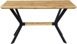 Granby Wotan Oak Effect 140cm Dining Table With Geometric Metal Legs 12 Granby Wotan Oak Effect 140cm Dining Table With Geometric Metal Legs -Daals Store BSD 024 OAK WB2