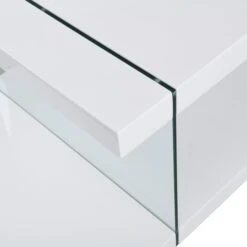 Albion White High Gloss And Glass Coffee Table -Daals Store BSD 026 WHITE detail2