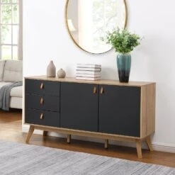 Tallis Two Tone Sideboard With 2 Doors And 3 Drawers