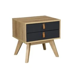 Tallis Two Tone Bedside Table With 2 Drawers 10 Tallis Two Tone Bedside Table With 2 Drawers -Daals Store BSD 034 WB1