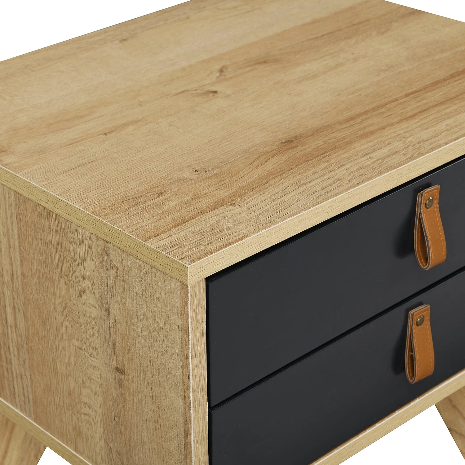 Tallis Two Tone Bedside Table With 2 Drawers 6 Tallis Two Tone Bedside Table With 2 Drawers - Image 6