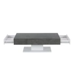 Goswell Concrete Effect Coffee Table With Double Drawers -Daals Store BSD 041 WB1