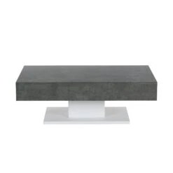 Goswell Concrete Effect Coffee Table With Double Drawers -Daals Store BSD 041 WB2