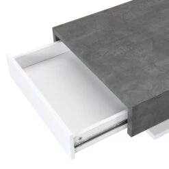 Goswell Concrete Effect Coffee Table With Double Drawers -Daals Store BSD 041 detail1