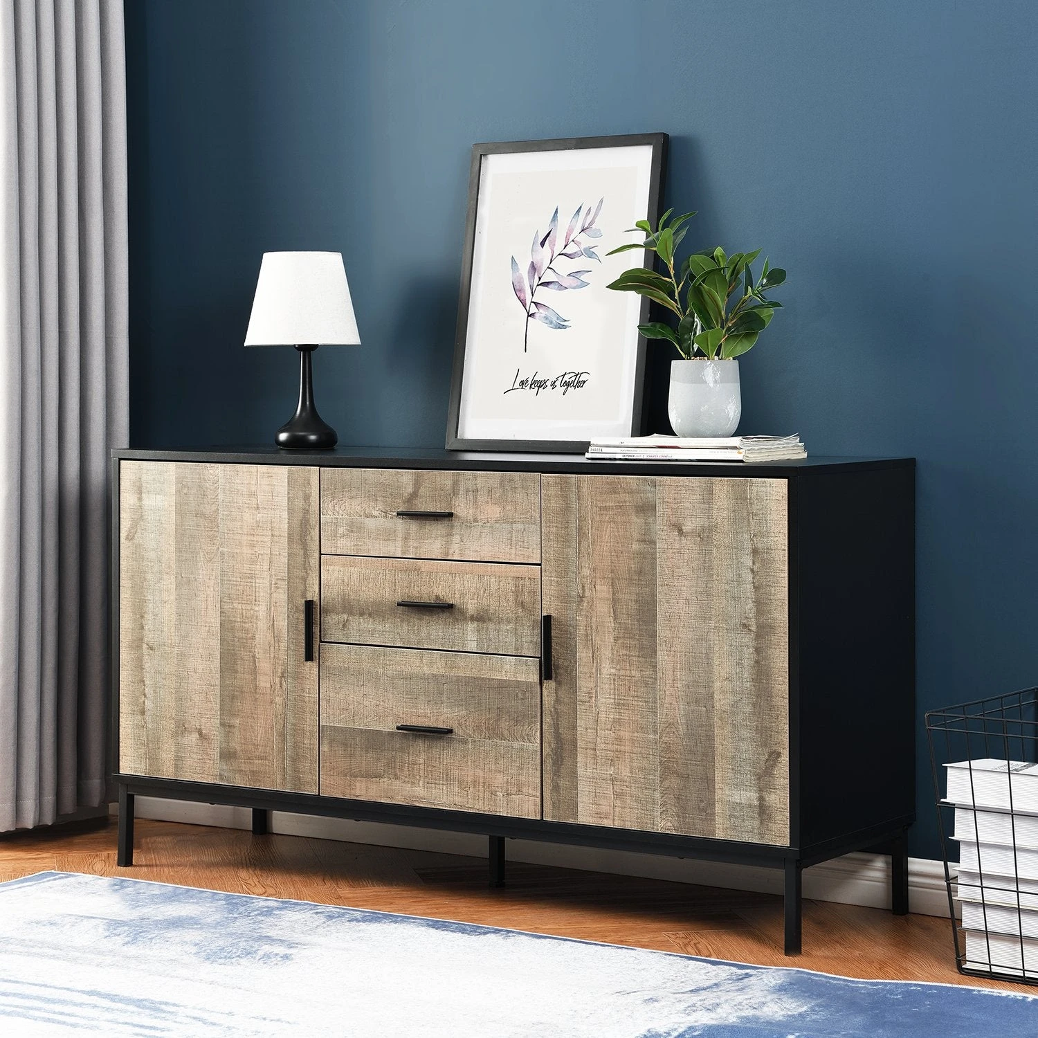 Carnaby 2 Cupboard 3 Drawer Sideboard 1 Carnaby 2 Cupboard 3 Drawer Sideboard