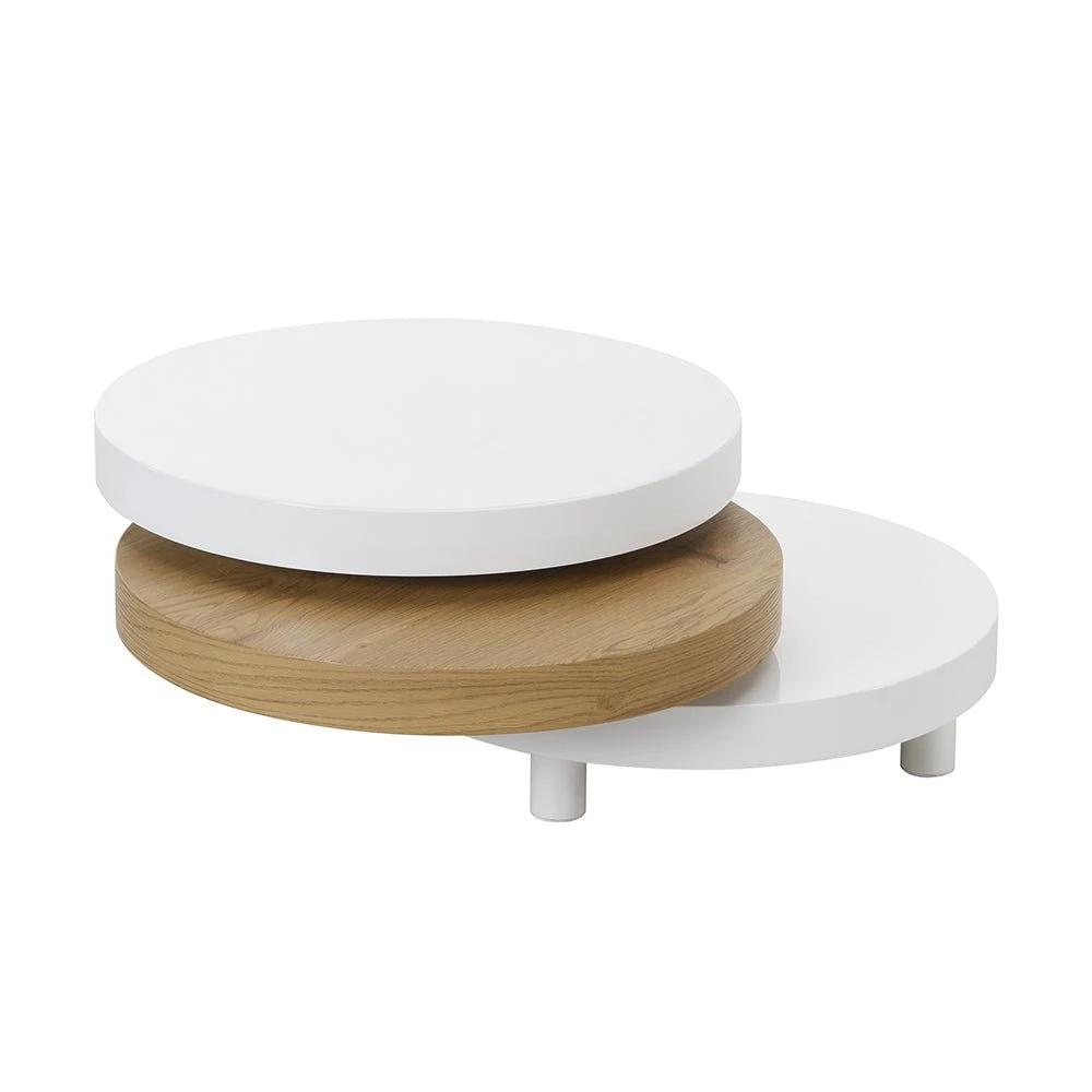 Gomboc 3 Tier High Gloss Rotating Coffee Table 6 Gomboc 3 Tier High Gloss Rotating Coffee Table - Image 6