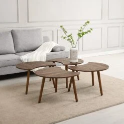 Monza 4-in-1 Walnut Effect Coffee Table 14 Monza 4-in-1 Walnut Effect Coffee Table -Daals Store BSD 054 scene2