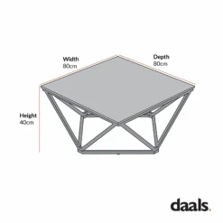 Giulia Marble Effect Square Coffee Table -Daals Store BSD 056 CHART