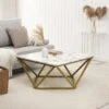 Giulia Marble Effect Square Coffee Table -Daals Store BSD 056 WHITEGOLD main