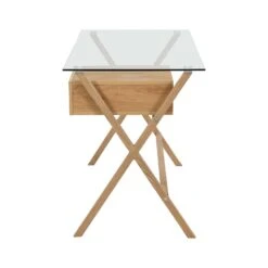 Exton 1-Drawer Glass Desk 17 Exton 1-Drawer Glass Desk -Daals Store BSD 058 WB3