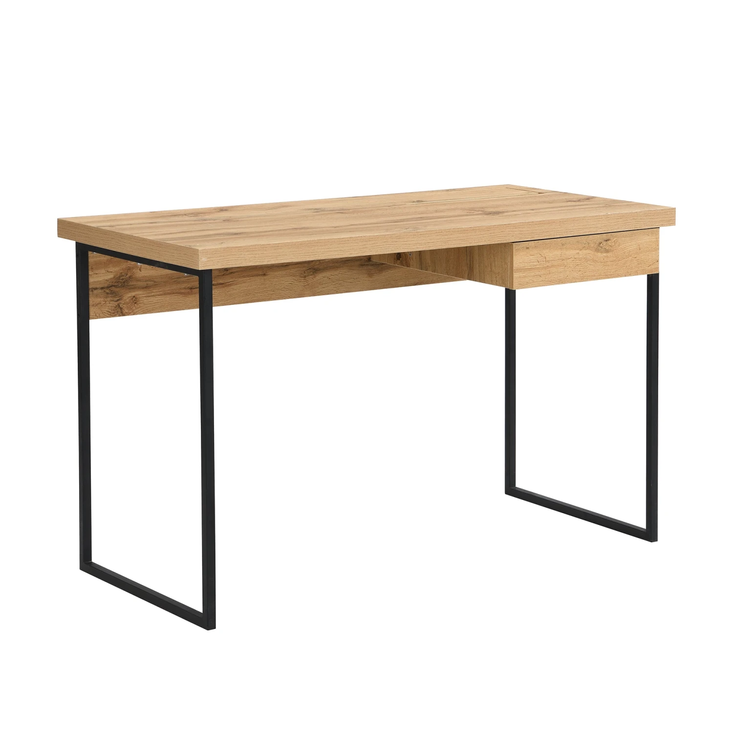 Vaxjo 1 Drawer Oak Effect Desk With Cable Management Storage 3 Vaxjo 1 Drawer Oak Effect Desk With Cable Management Storage - Image 3