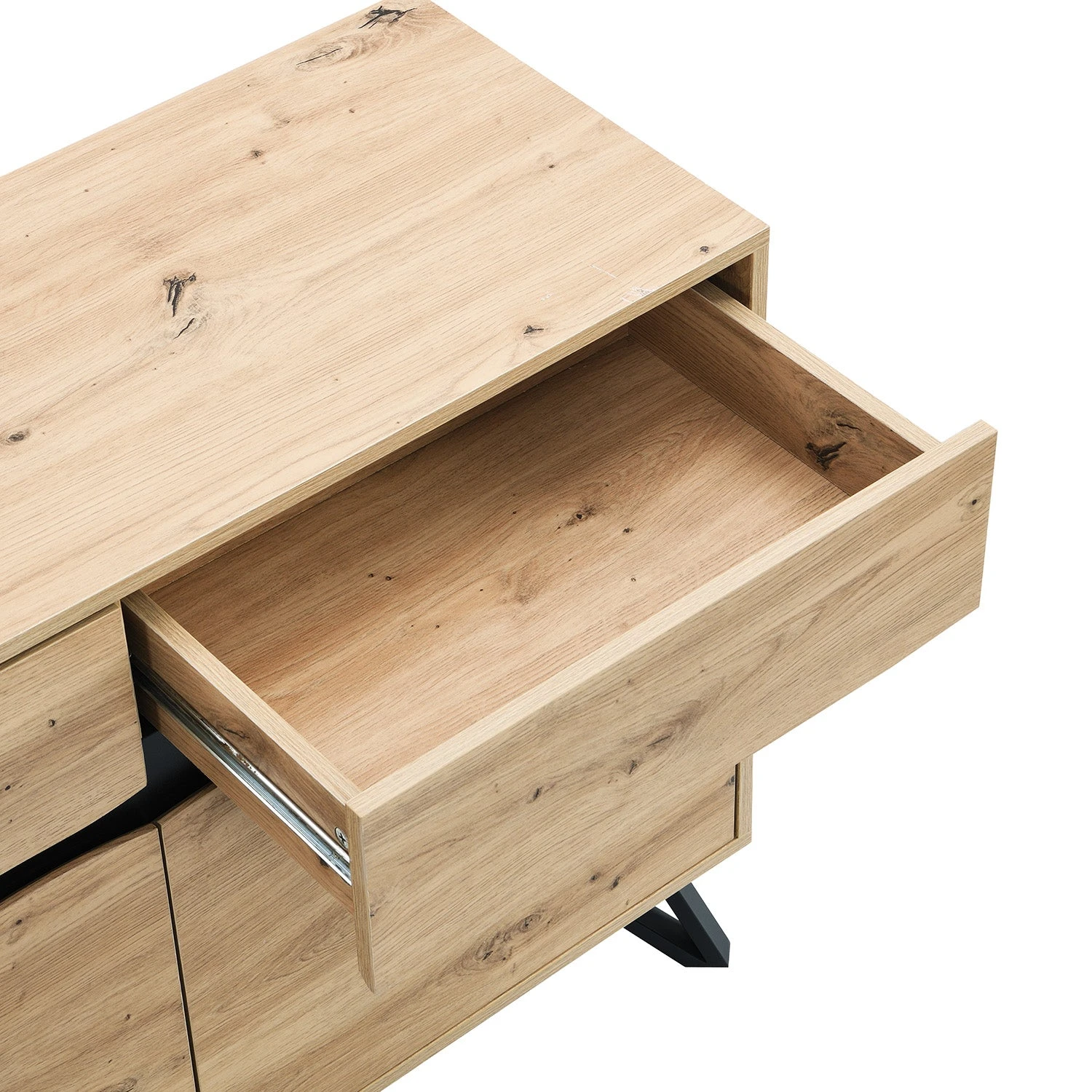 Weston Oak Effect 3 Door 3 Drawer Large Sideboard 13 Weston Oak Effect 3 Door 3 Drawer Large Sideboard - Image 13