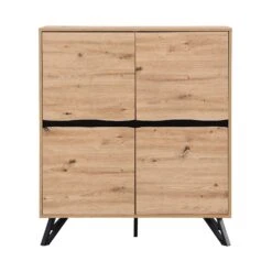 Weston Oak Effect 4 Door Cabinet -Daals Store BSD 078 OAK WB1