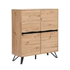 Weston Oak Effect 4 Door Cabinet -Daals Store BSD 078 OAK WB2