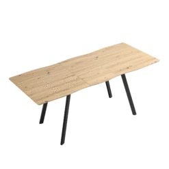 Weston Oak Effect Extendable Dining Table β 6 to 8 Seater with Geometric Steel Legs 22 Weston Oak Effect Extendable Dining Table β 6 to 8 Seater with Geometric Steel Legs -Daals Store BSD 082 OAK GIF