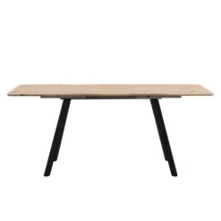 Weston Oak Effect Extendable Dining Table β 6 to 8 Seater with Geometric Steel Legs 25 Weston Oak Effect Extendable Dining Table β 6 to 8 Seater with Geometric Steel Legs -Daals Store BSD 082 OAK WB3