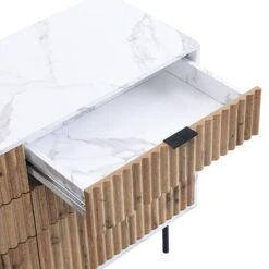 Aspen Oak And Marble Effect 6-Drawer Chest Of Drawers -Daals Store BSD 085 detail1