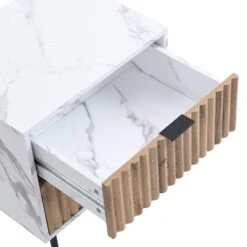 Aspen Oak And Marble Effect 2-Drawer Bedside Table 26 Aspen Oak And Marble Effect 2-Drawer Bedside Table -Daals Store BSD 086 detail2
